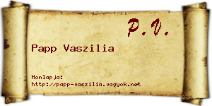 Papp Vaszilia névjegykártya
